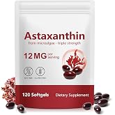 Xaarty Premium Astaxanthin 12mg, Antioxidant Supplement for Eye, Joint, Skin Health,Microalgae Source, 4 Month Supply | Supports Internal Circulation, 120 Softgels
