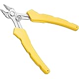 DOWELL Flush Cutter Micro Wire Cutters Stainless Steel Side Cutting Pliers Tools Precision Cutter 5 Inch for Soft Wires