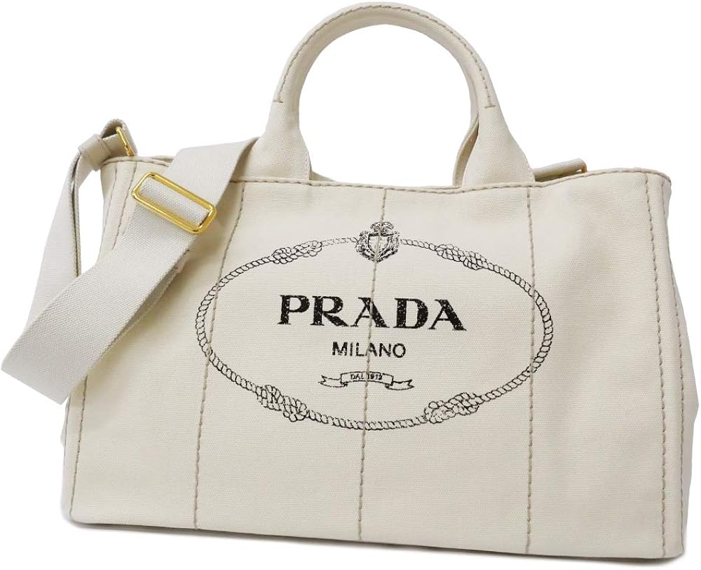 prada canvas shoulder bag