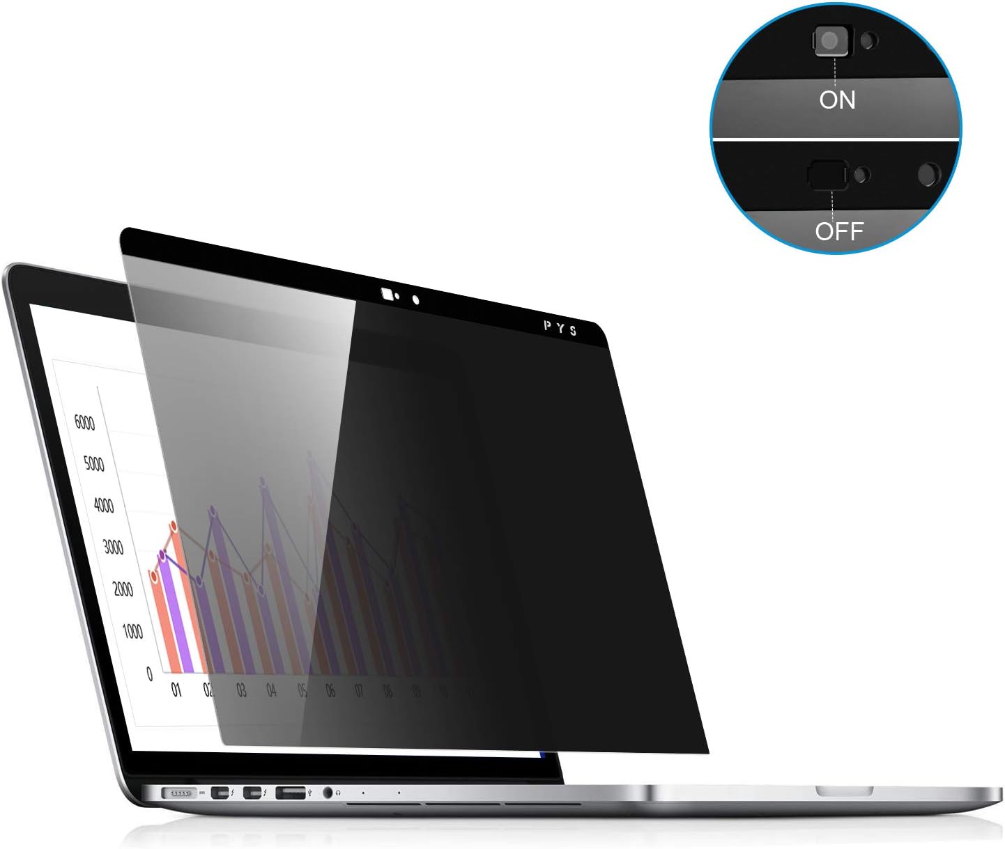 Magnetic Privacy Screen Cover Webcam- Privacy Screen Protector Filter Compatible 13 inch MacBook Pro mid 2012-2015（A1425/A1502） Anti Spy Filter Film (MacBook pro 13"(2012-2015))