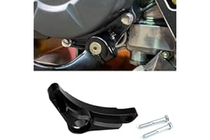 Canitu Black Shift Shaft Brace,Anodize CNC Billet Aluminum Shifter Support Holder Sprocket Cover Carrier with 2 Bolts Support Bracket for Honda CRF110 2013-2023