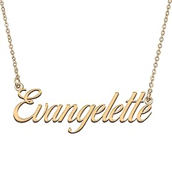 HUAN XUN Customized Custom Simple Any Name Necklace