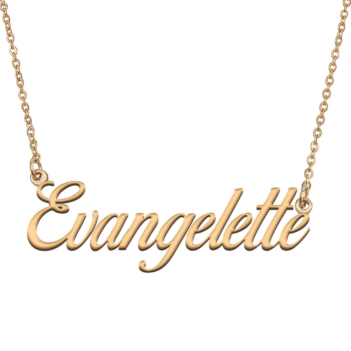 HUAN XUN Customized Custom Simple Any Name Necklace