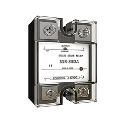 MAKERELE SSR-80DA Solid State Relay DC to AC Input