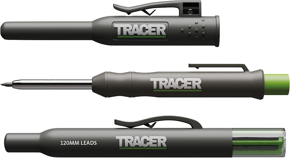 Tracer Deep Hole Construction Pencil with 6 Lead Pack and Site Holsters Kit