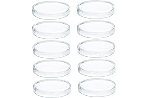 Plastic Petri Dishes with Lid, 10Pcs Sterile Plastic Petri Dishes with Lid, Petri Plates Tissue Culture Plate for Lab Science