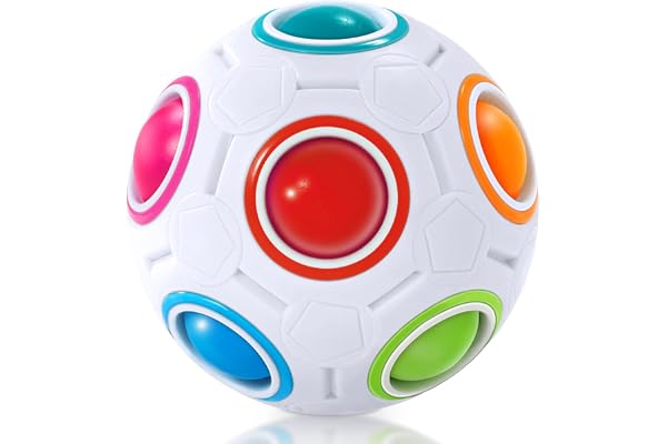 Vdealen Magic Rainbow Puzzle Ball- Fidget Ball Puzzle Game- Brain Teaser Toy for Boys & Girls Age 3 and Up- Birthday Party Ch