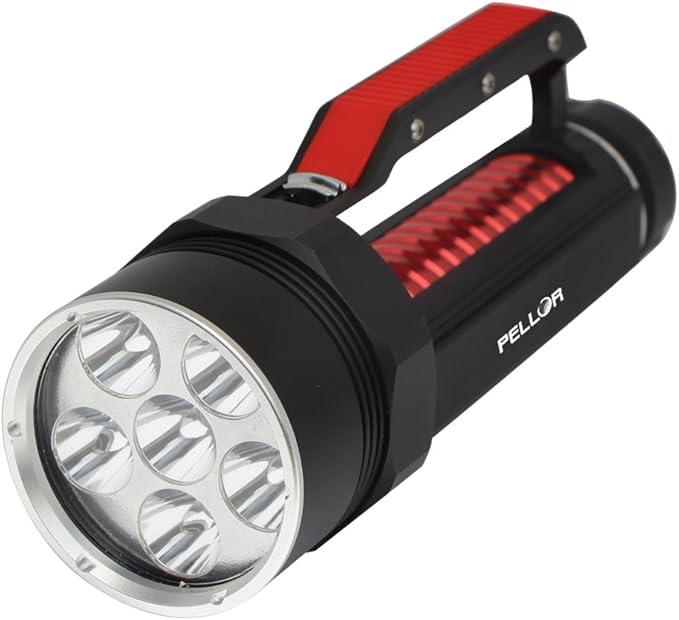 Amazon Pellor 6000ルーメン 6灯 充電式led水中ライト ダイビング仕様 Cree Xml L2 Led 最大1mダイビング ライト 2 3時間連続点灯 Pellor ダイビングライト