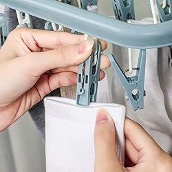 alladaga Clothes Drying Hanger with 32 Clips and