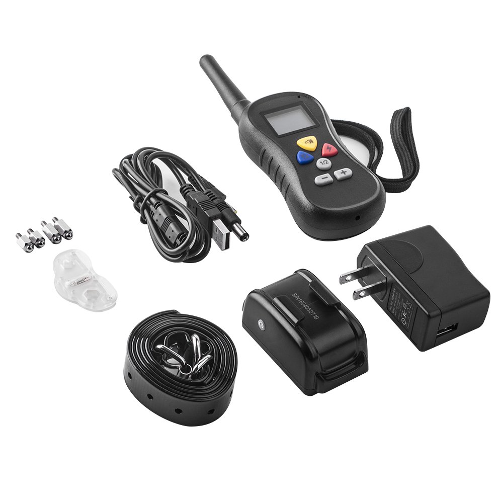 SENQIAO Electric Remote Control Dog Training Collar,E Collar with Beep, 450 Yards Rechargeable Waterproof Vibration and dog Shock Collar (1)