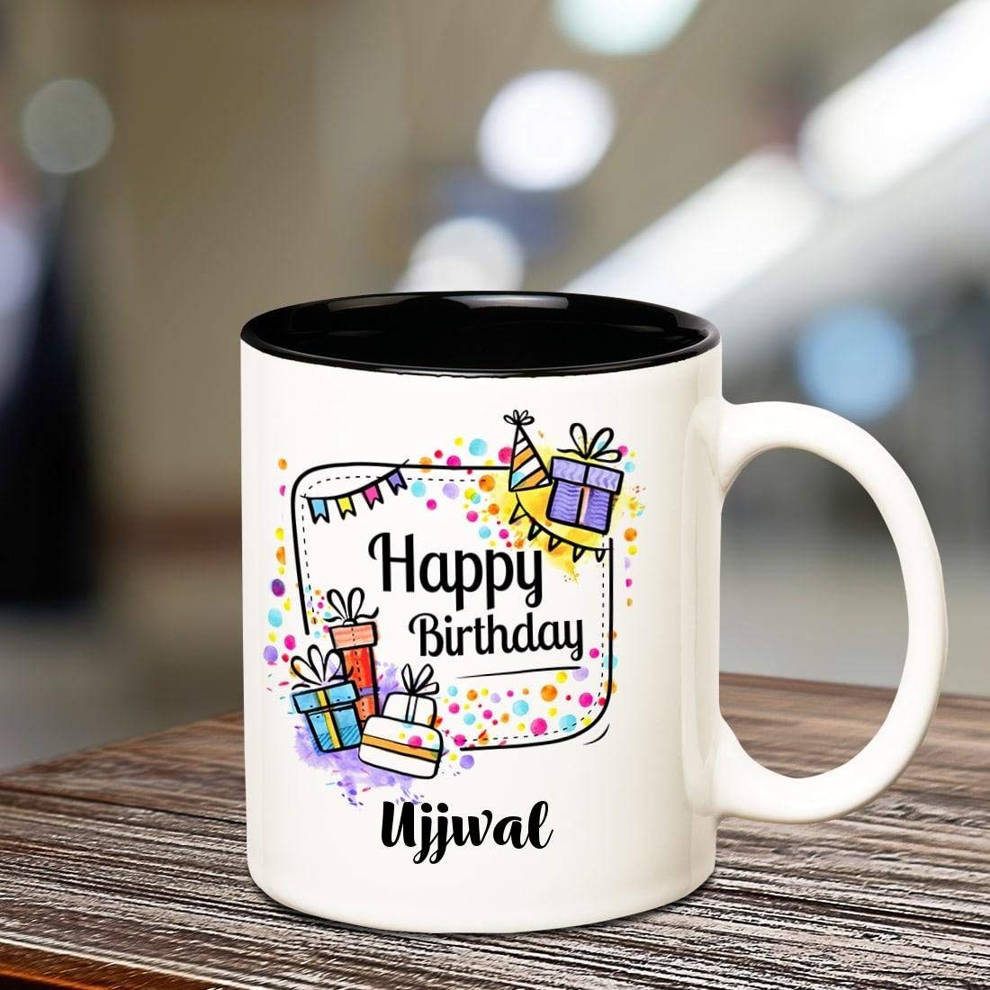Buy Huppme Happy Birthday Ujjwal Coffee Name Mug 350 Ml Inner