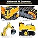 DOUBLE  E Remote Control Excavator Full Functional Construction Tractor, Rechargeable RC Truck Excavator with 2.4Ghz Transmitter