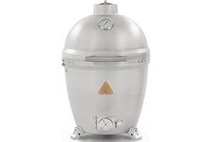 BLAZE OUTDOOR PRODUCTS Blaze 20‑Inch Cast Aluminum Kamado Grill | Heavy-Duty 1″ Cast Aluminum Body | 20″ Hex Stainless Grates | Tongue‑and‑Groove Seal | BLZ‑20‑KAMADO