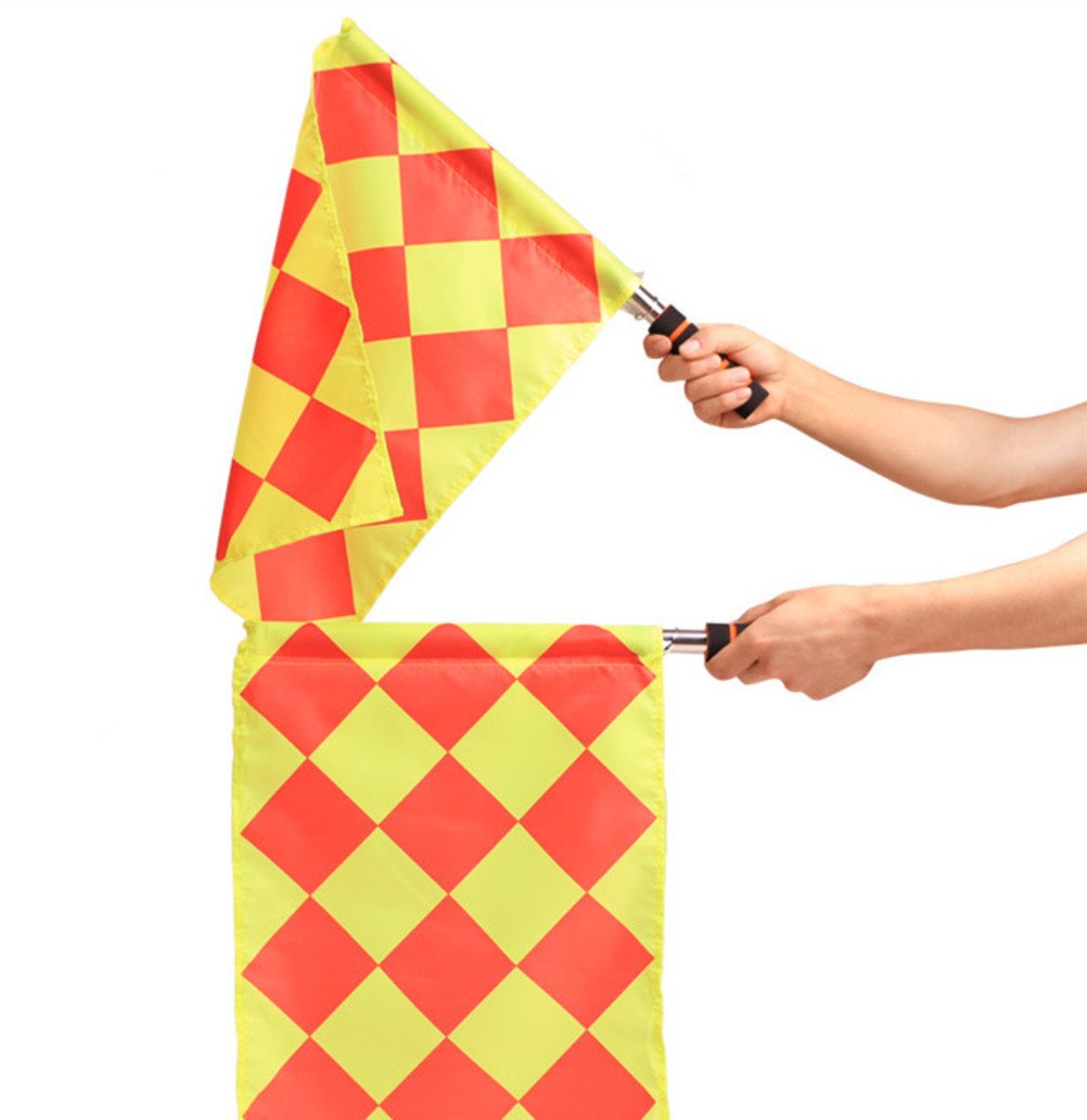 Orange/Yellow CZXING Waterproof Referee Soccer Flag Football Training