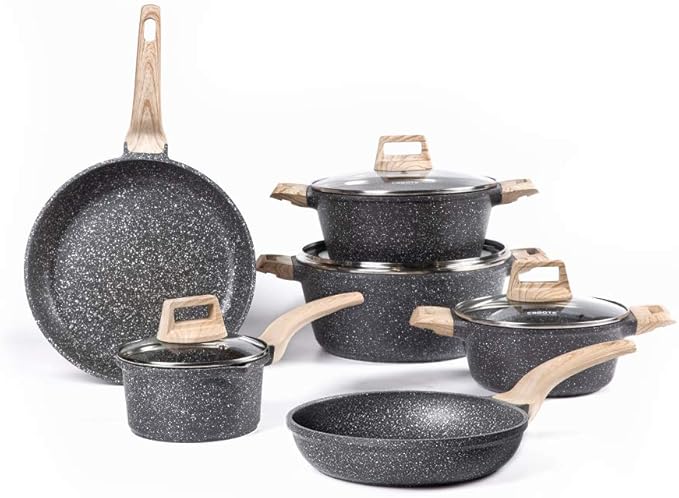 Amazon.com: Carote Nonstick Cookware Set, 10 Pcs Nonstick Cookware Set