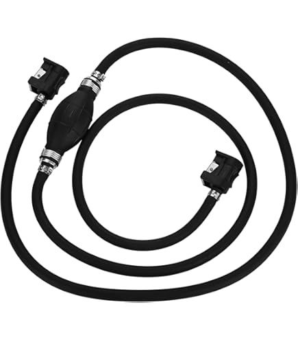 thumbnail interactive-video image 1 of Outboard Motor Fuel Line With Hand Primer Bulb - 6.4ft Gas Line Hose For Boat Engine Fuel Transfer 1 of 3