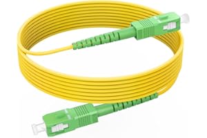 (30ft/10m) SCA to SCA Fiber Optic Internet Cable, OS2 Single Mode Fiber Patch Cable, Simplex 9/125um LSZH Yellow OD 2.0mm 𝙍�