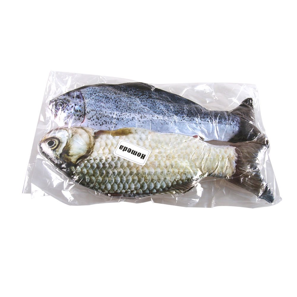 Homeda Fish Toy for Cats, Catnip Fish Toy Pillow for Cat Kitten Kitty