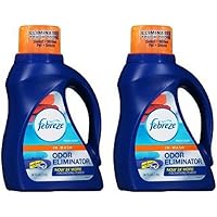 Febreze In-Wash Laundry Odor Eliminator, Fresh Scent, 50 Fluid Ounce (Pack of 2)