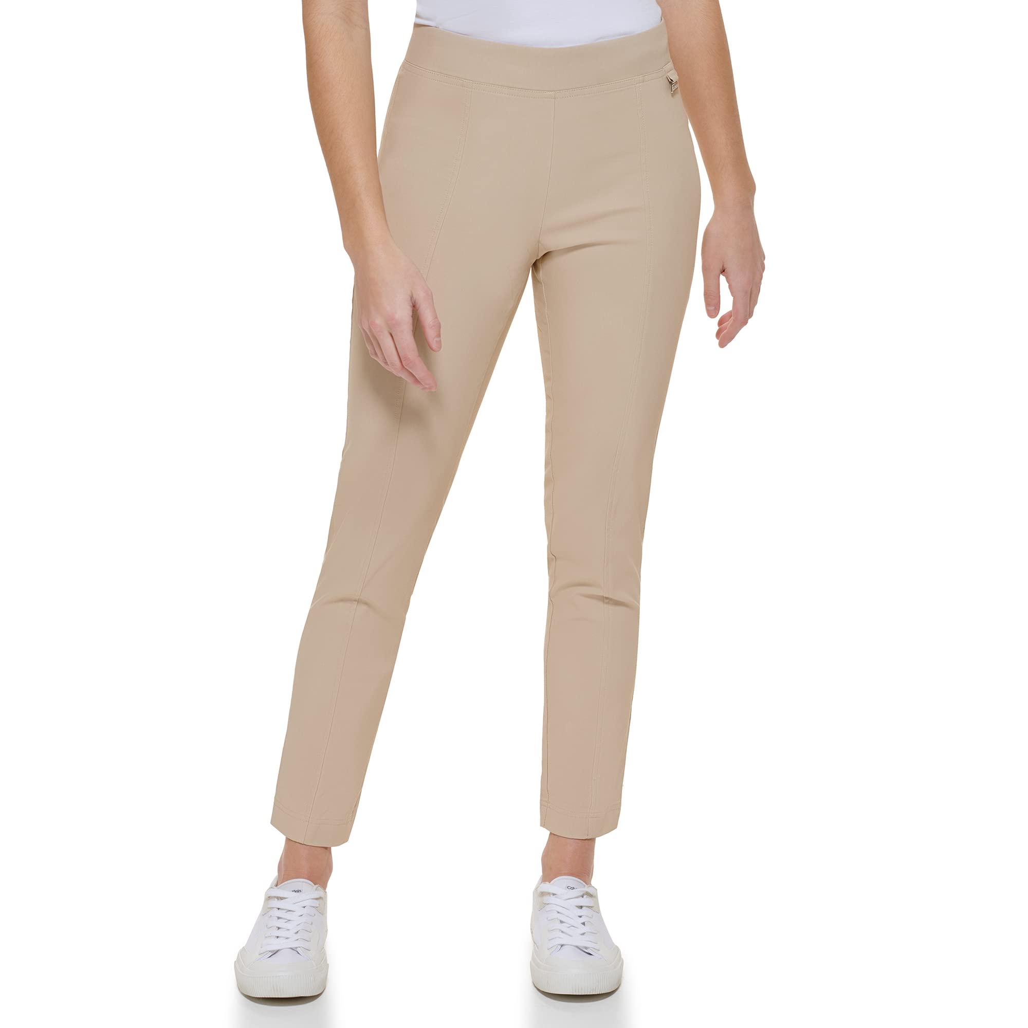 Calvin Klein Women’s Pant Ankle Pant, Latte, L