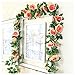 CEWOR 5pcs Fake Flowers Vine Artificial Flowers Rose Vine for Home Wedding Party Garden Decor(Two Pinks)