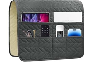 HADEEONG Sofa Armrest Organizer Arm Chair Caddy for Recliner, Remote Control Holder, Non-Slip Armchair Caddy with 6 Pockets S