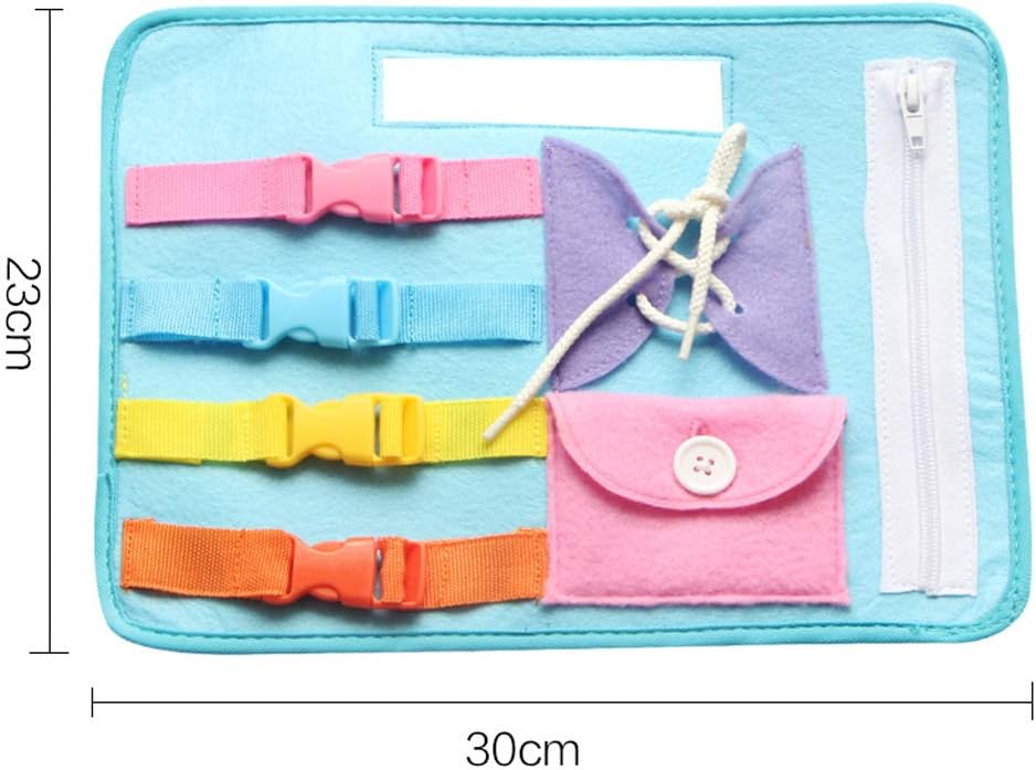 Buckle Zip Lace Tie Snap Practice Board for Preschoolers Kindergarten