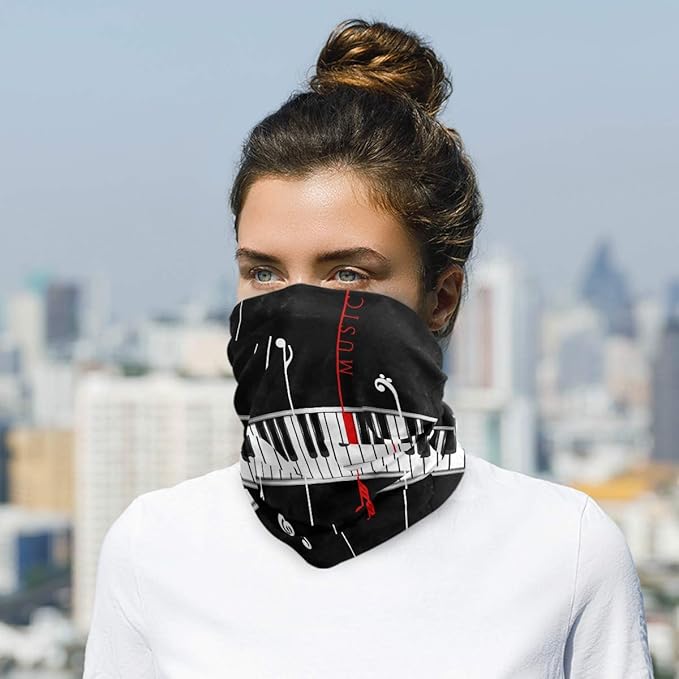 Musik Herzen Notizen Sterne Melodicneck Gamaschen Dehnbare Kopfbedeckung Gesichtsschutz Gesicht Schal Leichte Feuchtigkeit Docht Uv Schutz Schal Sturmhaube Stirnband Fur Manner Frauen Gesichtsschutz Madchen Bekleidung