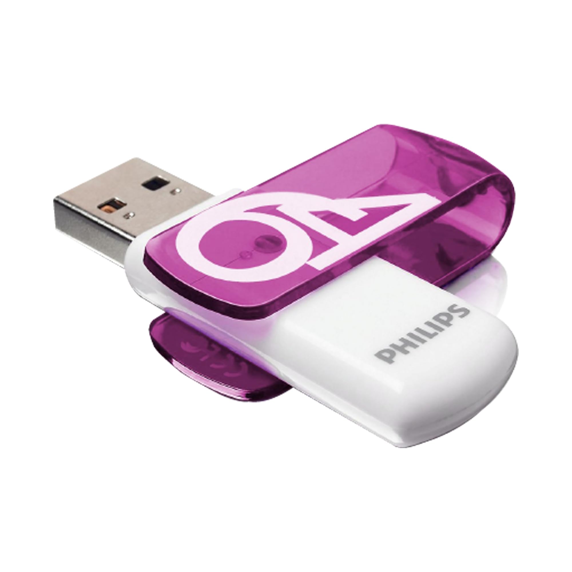 Philips Vivid USB Flash Drive 64 GB, USB 2.0 - Assorted Color