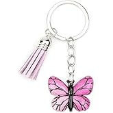 SHTALHST Butterfly Keychain Personalized Keychain for Women Perfect Purse Charm with Butterfly Pendent Butterflies Bag Charms for Handbags