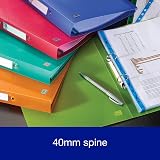 Oxford A4 Ring Binders 40mm Spine Pack of 5 Assorted Colours view 3