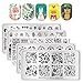 BORN PRETTY Nail Art Stamp Templates Halloween Christmas Flower Spring Garden Stamping Image 5Pcs Rectangle Stamp Plates Set