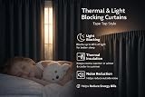 John Aird Blackout Curtains Pencil Pleat with Tie Backs Grey 2 Panels 90W x 54L view 4