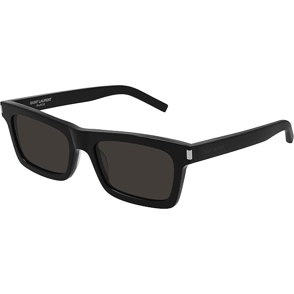 Amazon.com: SAINT LAURENT SL 423 Black/Black/Solid One Size