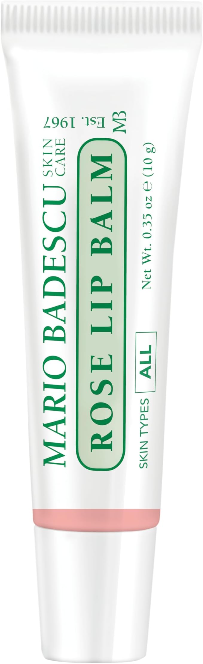 Mario Badescu Rose Lip Balm for Women 0.35 oz Hydrating Cocoa Butter Coconut Oil