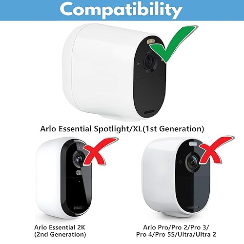 3Pack Power Adapter for Arlo Essential Spotlight, Weatherproof  Outdoor Power Cable Continuously Char