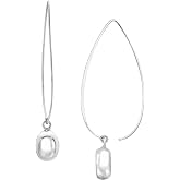 Silpada 'Wire Drop' Earrings in Rhodium-Plated Sterling Silver