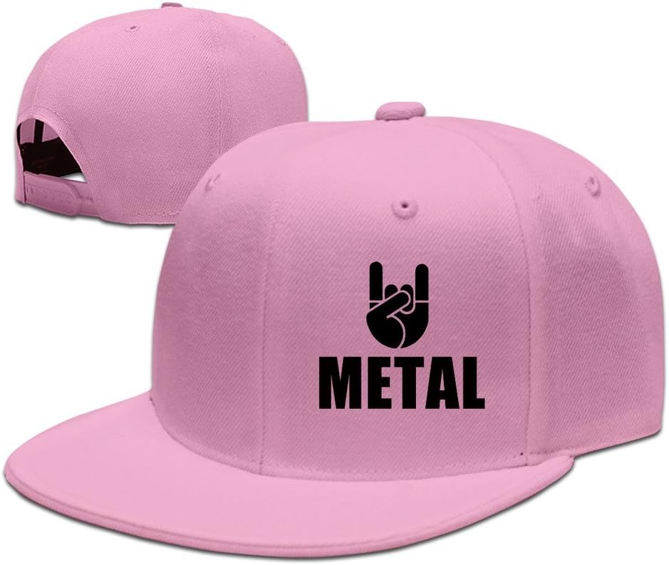 Heavy Metal Rock On Metal Snapback Hats Flat Bill Baseball Hats