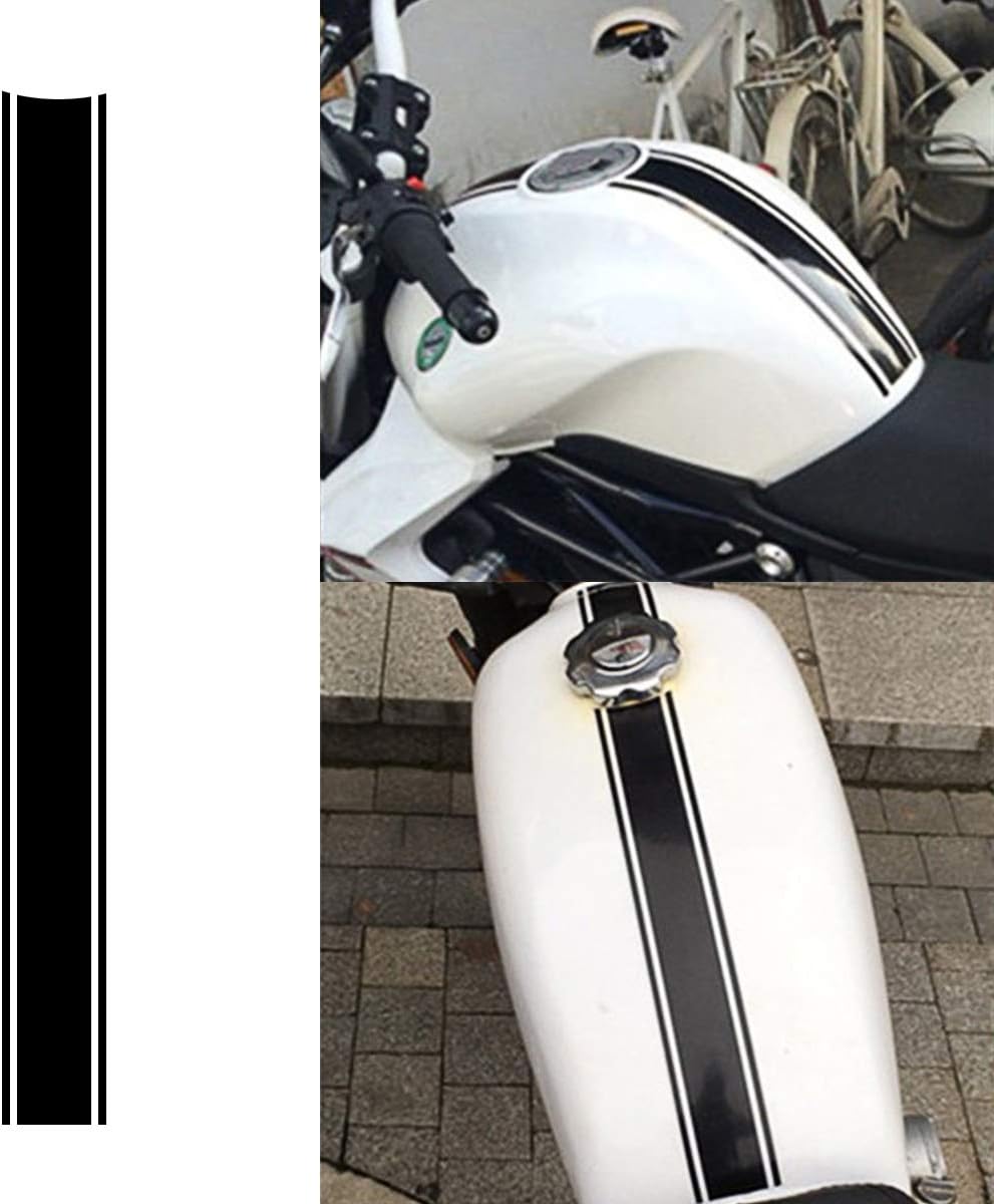 Cobella Motorcycle Pinstripe Sticker Vinyl Pin-Striping Tape, Striping Sticker, Pin Stripe Decals for Motorcycle Decoration, 500mm (Black)