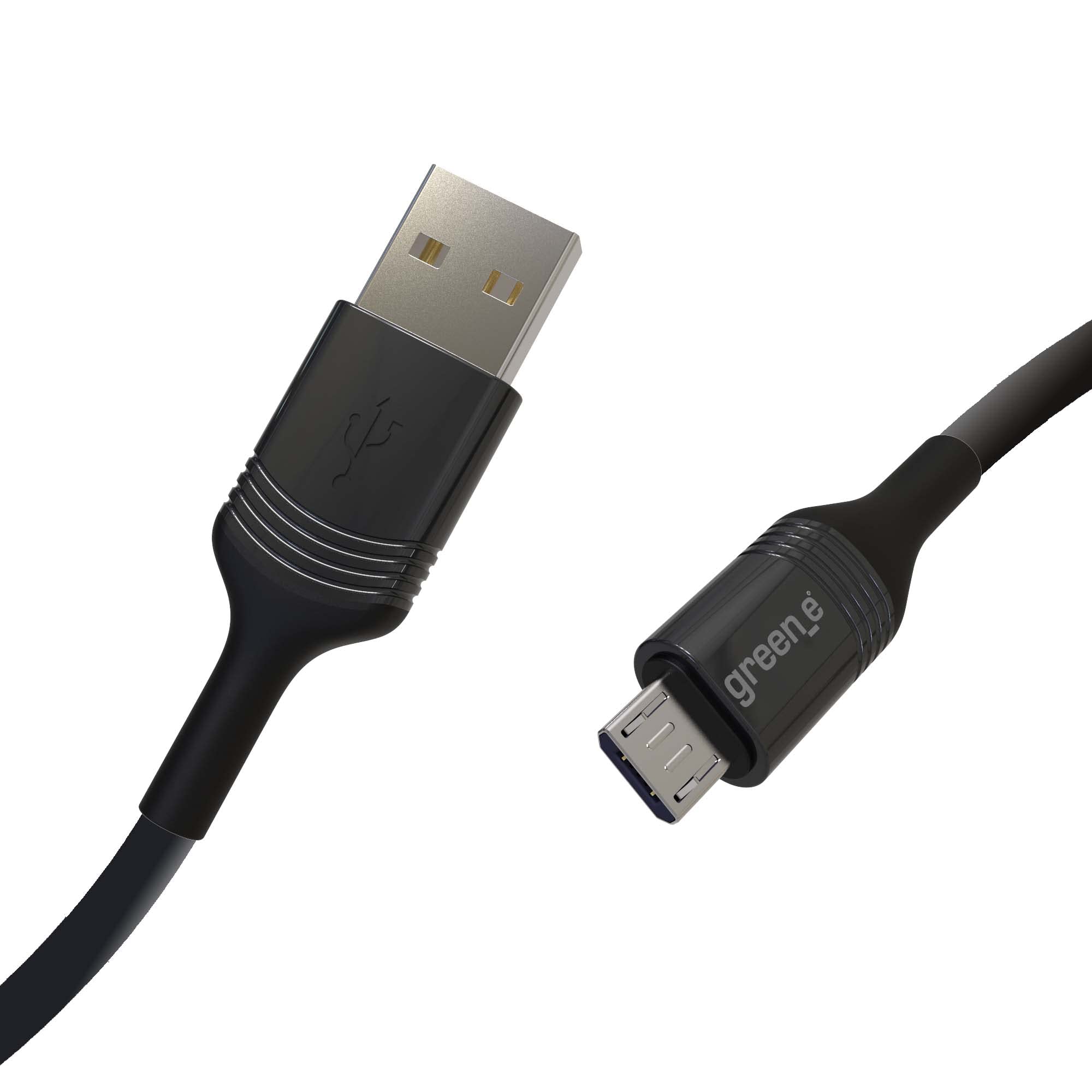 Greene CABLE MICRO USB AVEC ATTACHE 1,2M NOIR Black
