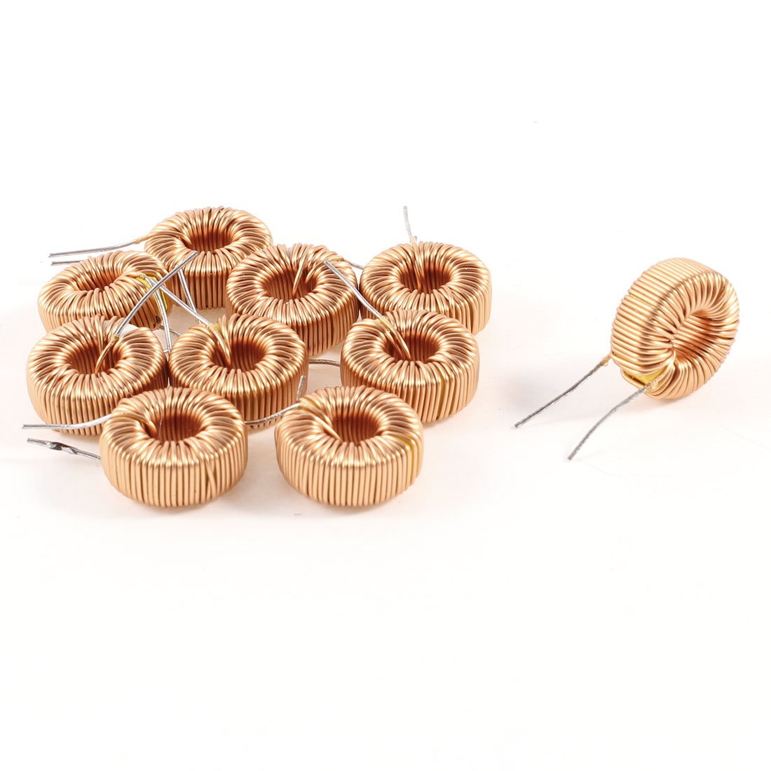 sourcingmap 10 Pcs Toroid Core Inductor Wire Wind Wound 180uH 190mOhm 1A Coil