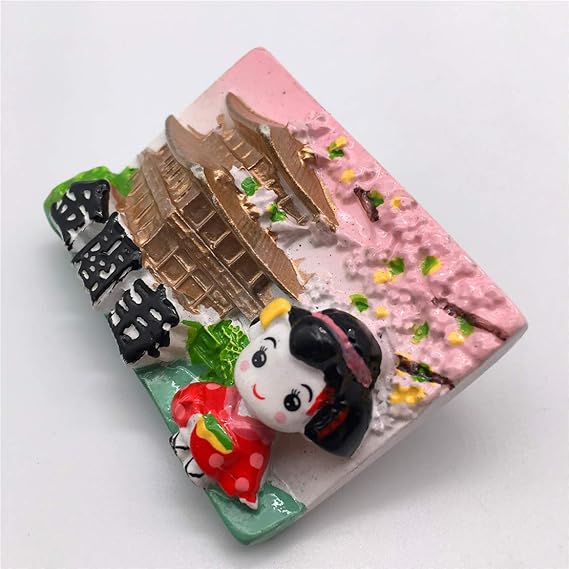 Weekinglo Souvenir Pabellón Dorado Flor de Cerezo Japón Imán de ...