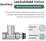 Hot Flow Chrome Marella 3 Modern Thermostatic Radiator Valve Straight TRV view 5