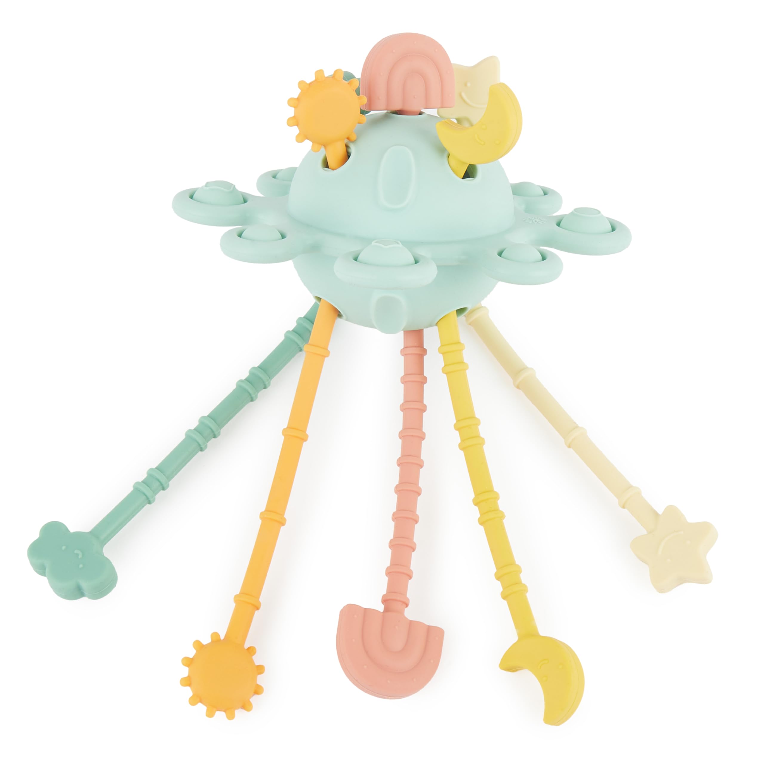 BIECO Silicone Activity Planet Banana | Montessori Ufo Toy Baby | Silicone Pull String Toy from 1 | Montessori Toy Silicone | Baby Toy Montessori Toy Baby Motor Activity Toy — image 1