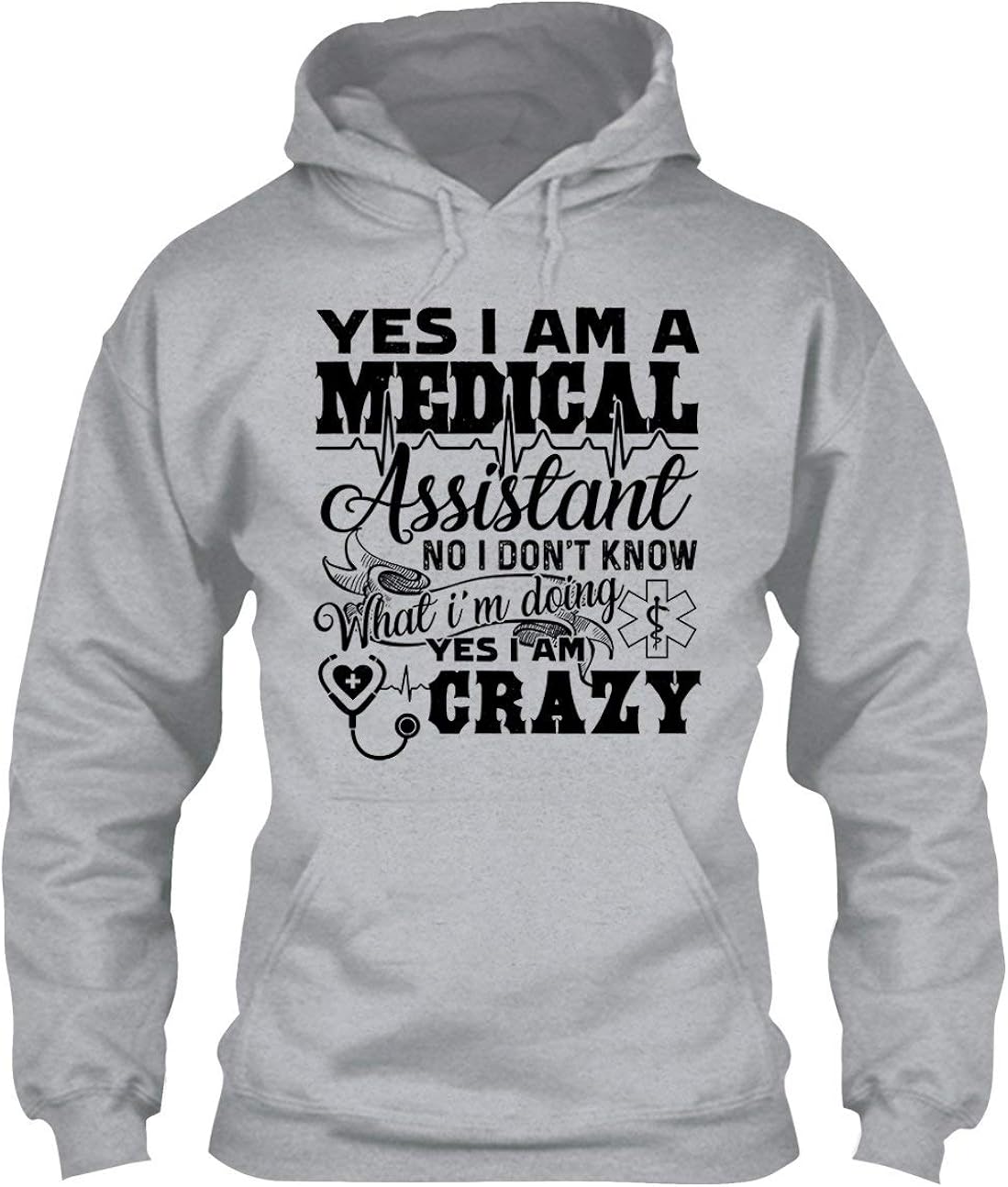 On Red Awesome Medical Assistant Womens Long Hoodie