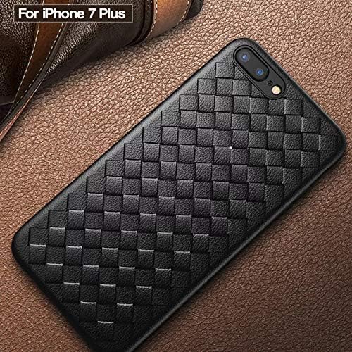 Accessories Innovator iPhone 7 Plus Case Silicone Gel Rubber TPU Shock Absorption Ultra Thin Breathable BV Weaving Cover for iPhone 7 Plus - Black