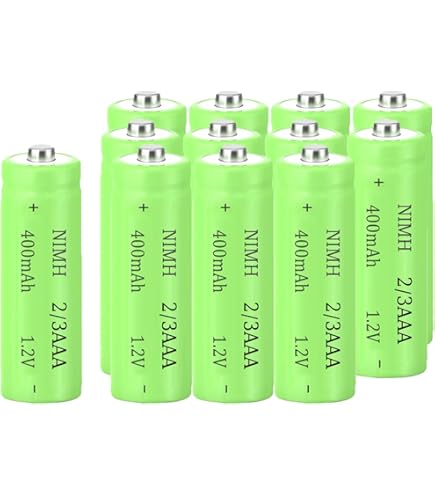 Amazon.com: 8 x 2/3 AAA NiMH Button Top Batteries (300 mAh