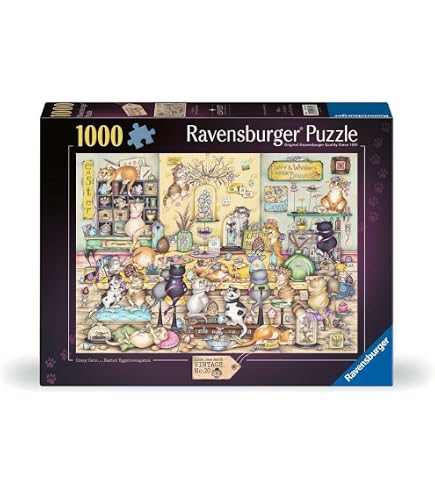 Amazon.com: Ravensburger Crazy Cats Tabby & Co 500 Piece Jigsaw