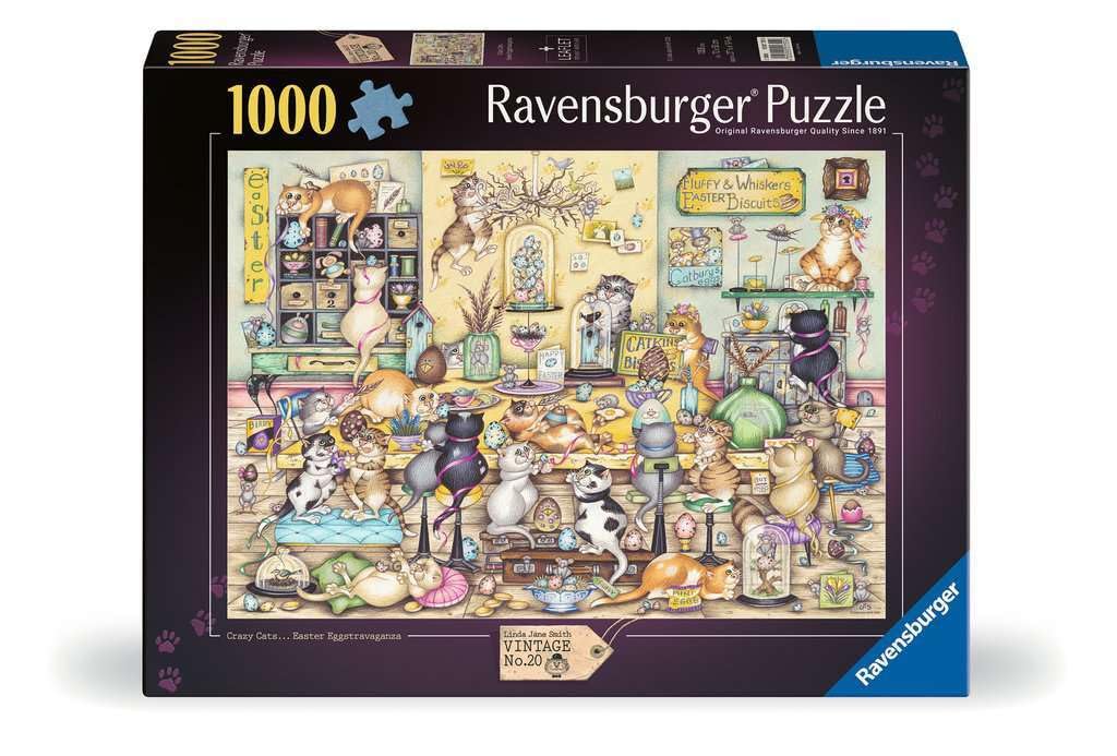Ravensburger Crazy Cat's Easter Eggstravaganza 1000 Piece Puzzle for Adults