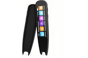 Gexmil Upgraded Translation Scanning Pen Record Black Scan Reader Pen Dictionary Pen Scanning Smart Scanner Translator Device for Language Learners Read Business Travel 125 Language… (Black)